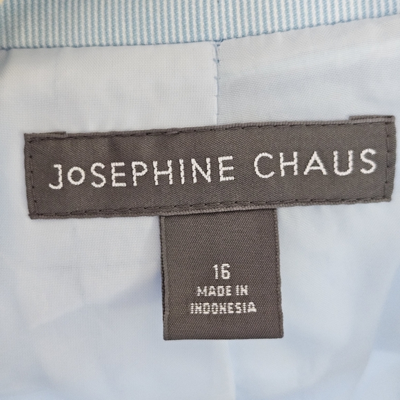 NWT Josephine Chaus Sky Blue And White Blazer Classic Career - Picture 5 of 9